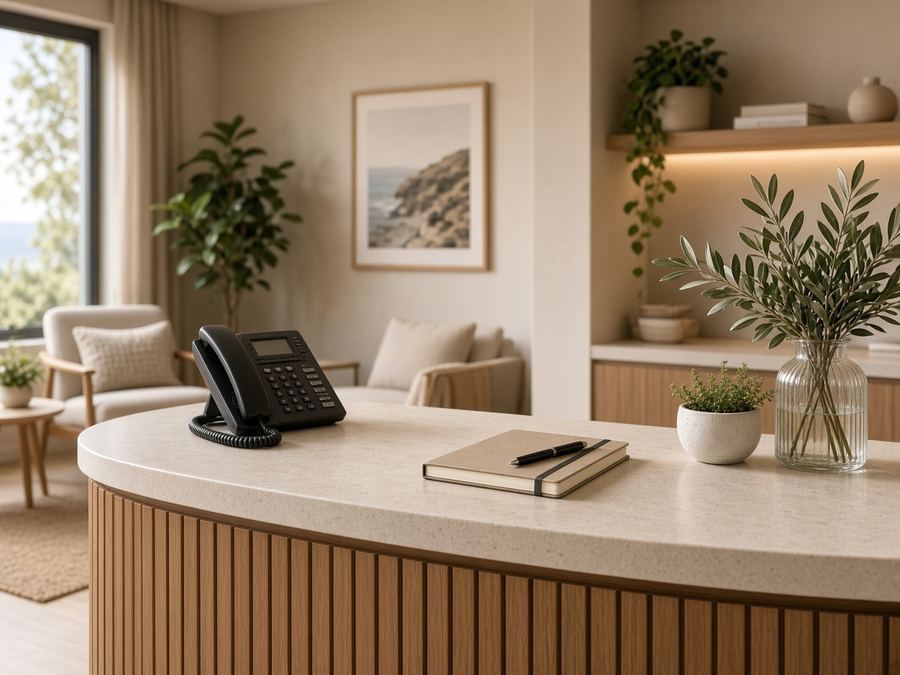 Contact desk at Nimble Ravine Planning in Limassol